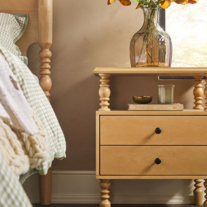 Natural 2-Drawer Vivienne Nightstand