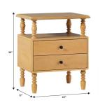 Natural 2-Drawer Vivienne Nightstand