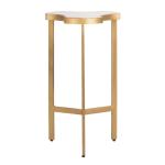 Gold Abstract Agate Accent Table