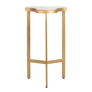 Gold Abstract Agate Accent Table