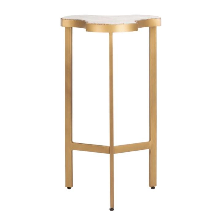 Gold Abstract Agate Accent Table