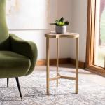 Gold Abstract Agate Accent Table