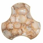 Gold Abstract Agate Accent Table