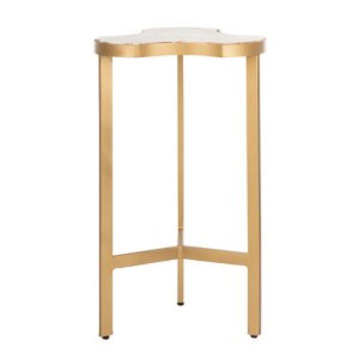 Gold Abstract Agate Accent Table