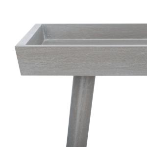 Gray Wood Mina Tray End Table
