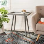 Gray Wood Mina Tray End Table