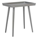 Gray Wood Mina Tray End Table