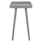 Gray Wood Mina Tray End Table