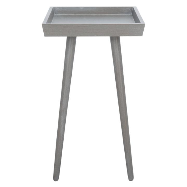 Gray Wood Mina Tray End Table