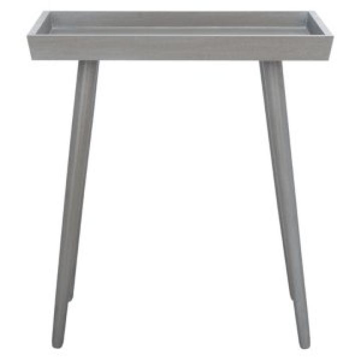 Gray Wood Mina Tray End Table