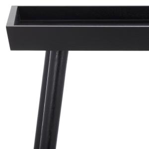 Black Wood Mina Tray End Table