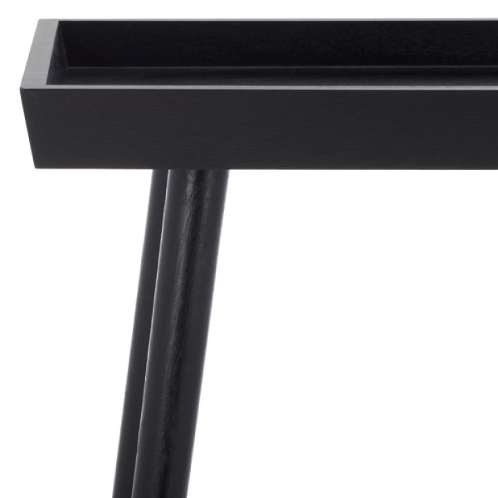Black Wood Mina Tray End Table