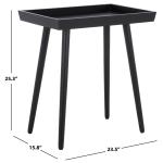 Black Wood Mina Tray End Table