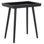 Black Wood Mina Tray End Table