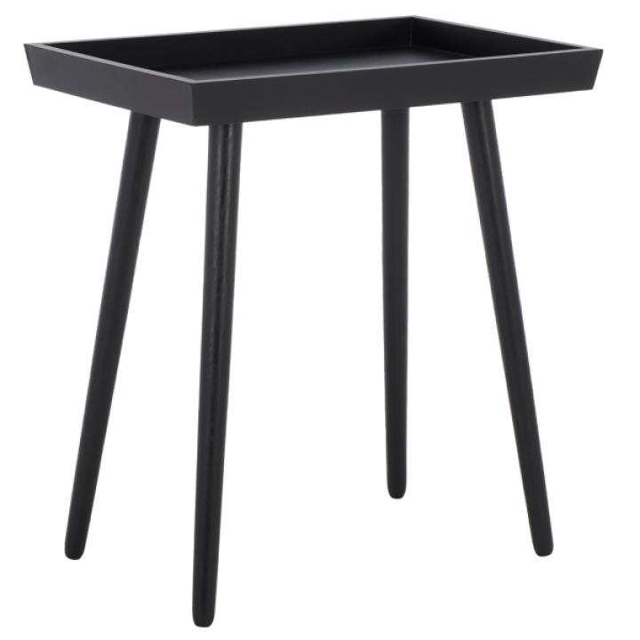 Black Wood Mina Tray End Table