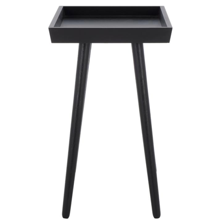 Black Wood Mina Tray End Table
