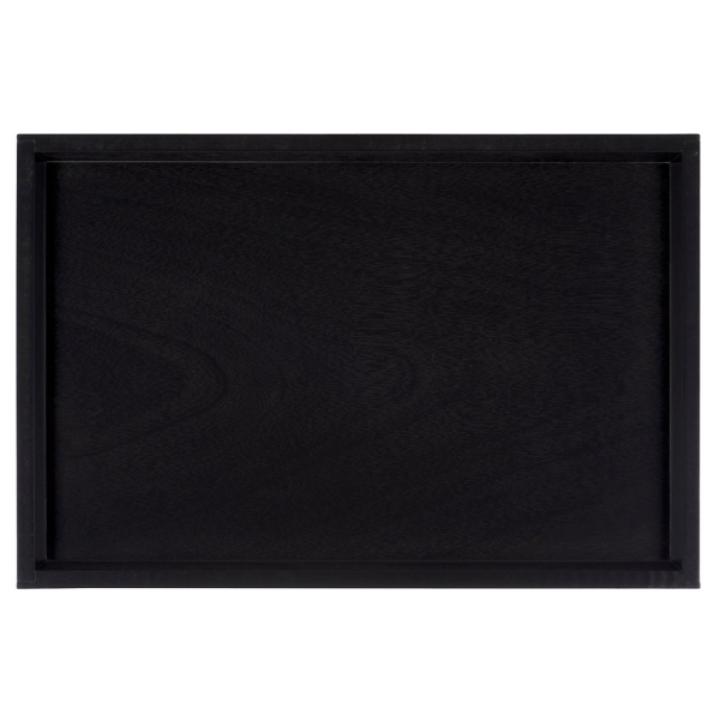 Black Wood Mina Tray End Table