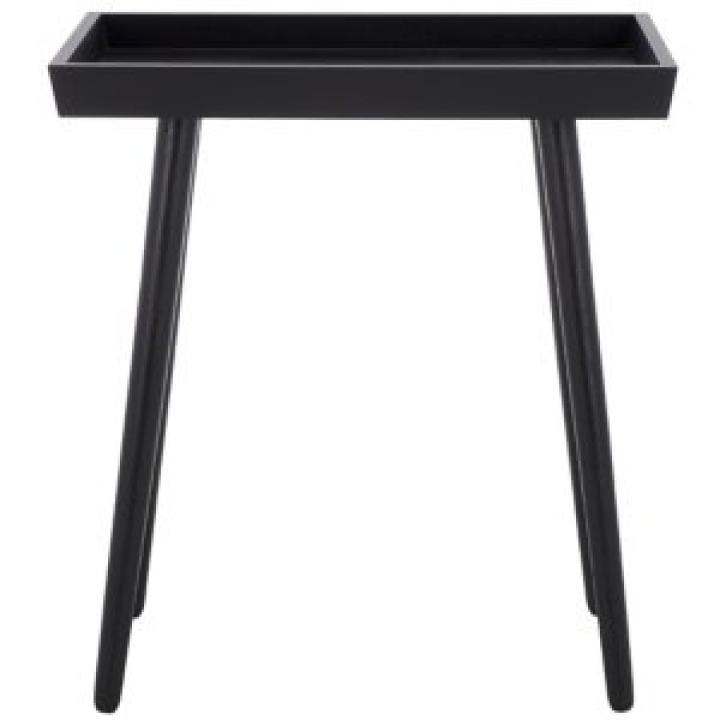 Black Wood Mina Tray End Table