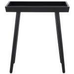 Black Wood Mina Tray End Table