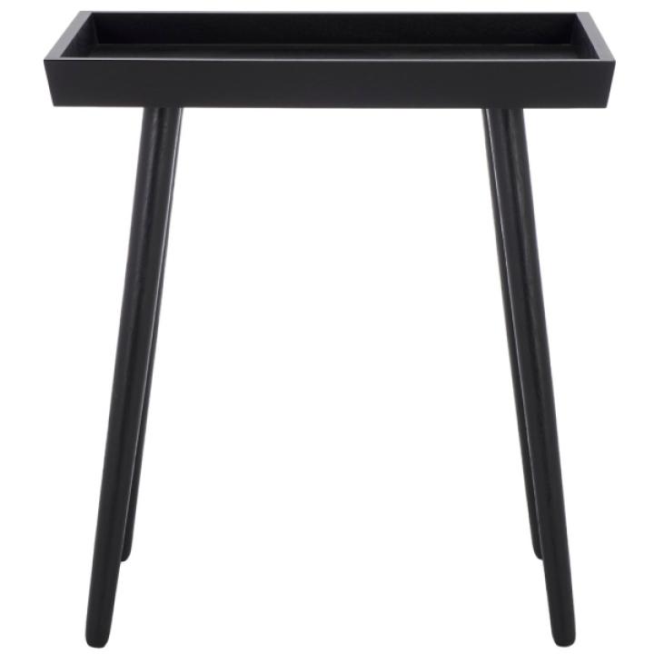 Black Wood Mina Tray End Table