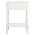 White Wood Peyton 1-Drawer End Table