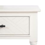 White Wood Peyton 1-Drawer End Table