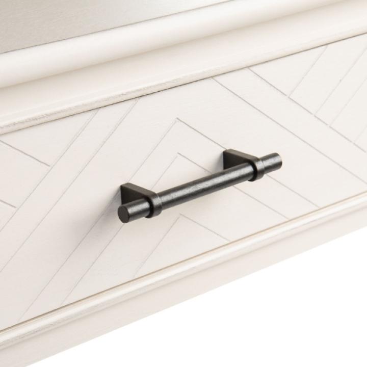 White Wood Peyton 1-Drawer End Table