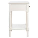 White Wood Peyton 1-Drawer End Table