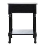 Black Wood Peyton 1-Drawer End Table