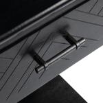 Black Wood Peyton 1-Drawer End Table