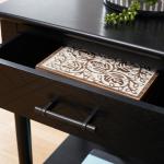 Black Wood Peyton 1-Drawer End Table