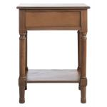 Brown Wood Peyton 1-Drawer End Table