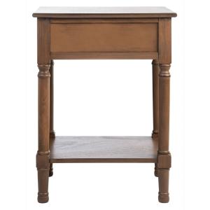 Brown Wood Peyton 1-Drawer End Table