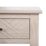 Greige Wood Peyton 1-Drawer End Table
