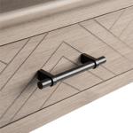 Greige Wood Peyton 1-Drawer End Table
