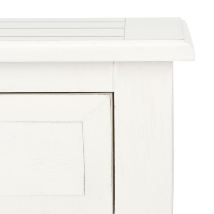 White Wood Whitney 1-Drawer End Table