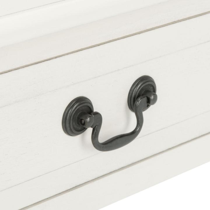 White Wood Whitney 1-Drawer End Table
