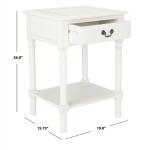 White Wood Whitney 1-Drawer End Table