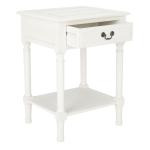 White Wood Whitney 1-Drawer End Table