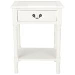 White Wood Whitney 1-Drawer End Table