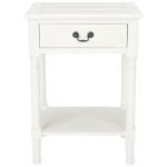 White Wood Whitney 1-Drawer End Table