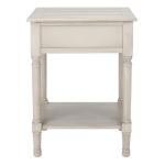 Greige Wood Whitney 1-Drawer End Table
