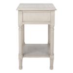 Greige Wood Whitney 1-Drawer End Table