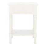 White Wood Landers 1-Drawer End Table