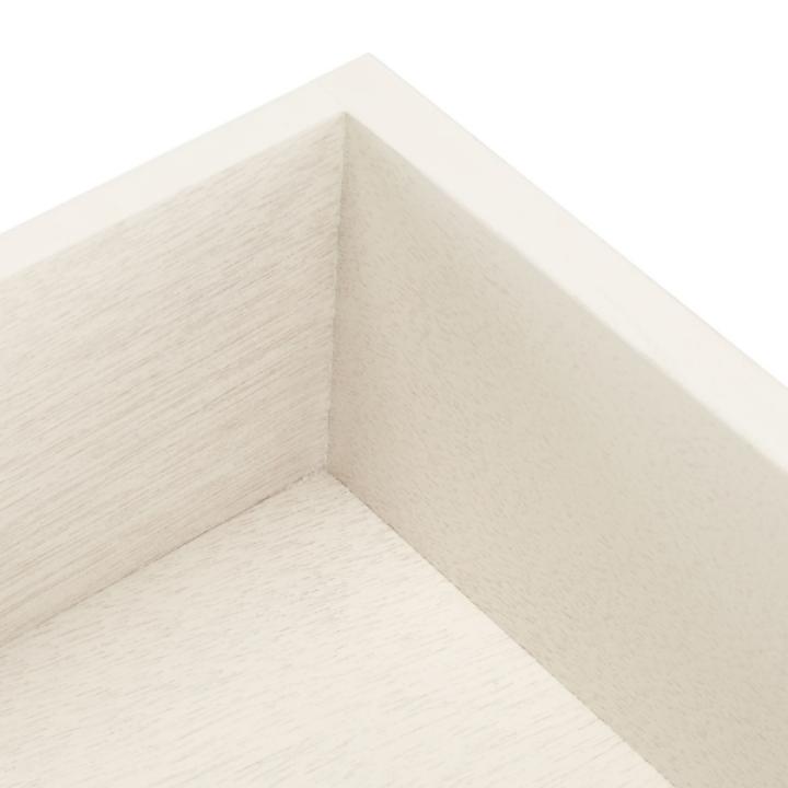 White Wood Landers 1-Drawer End Table