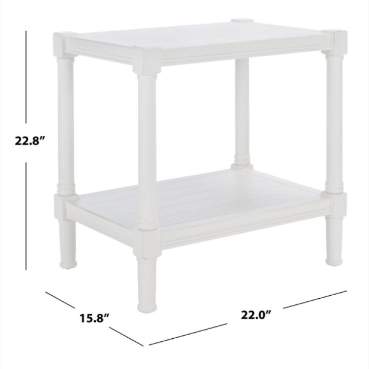 White Wood Genesia Side Table