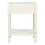 White Wood Finley 1-Drawer End Table