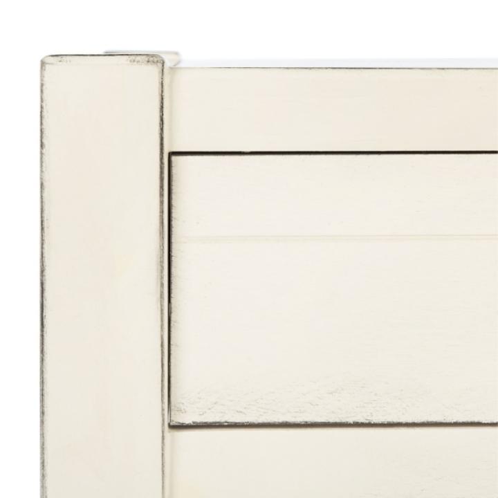 White Wood Finley 1-Drawer End Table