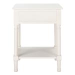 Distressed White Wood Veranda End Table