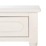 Distressed White Wood Veranda End Table